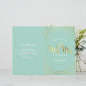 ミセス&ミセス結婚式 プログラム金ゴールド紙吹雪 (スタンド正面)