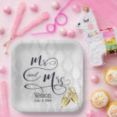 ミセス・ミセス・アニバーサリー・シャンパントースト ペーパープレート (パーティー)