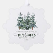 ミセス・ミセス・ウィンターフォレスト・ウォーター・カラー・クリスマス オーナメントカード (裏面)