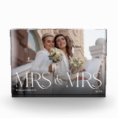 ミセス・ミセス・ギフト・カップルモダン写真記念サイト フォトブロック (正面)
