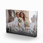 ミセス・ミセス・ギフト・カップルモダン写真記念サイト フォトブロック (右)