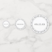 ミセス・ミセス・シンプル白黒モダンパーティー コンフェッティ (裏面)