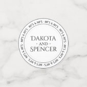 ミセス・ミセス・シンプル白黒モダンパーティー コンフェッティ (スモール正面)