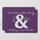 ミセス&ミセス・バチェロレッテ招待状 招待状 (正面/裏面)