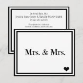 ミセス＆ミセス 招待状 (正面/裏面)