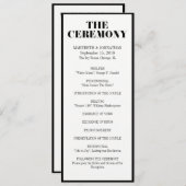 ミセス・モダンはっきりした結婚式 プログラム (正面/裏面)