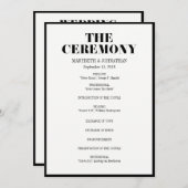 ミセス・モダンはっきりした結婚式 プログラム (正面/裏面)