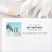 ミセス・モノグラムビーチ結婚式差出人住所 ラベル (インサイチュ)