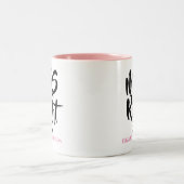 ミセス・ライクパーソナライズされたネーム・おもしろい ツートーンマグカップ (中央)