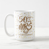 ミセス・ライトの楽しい50周年記念の金婚式 コーヒーマグカップ (左)