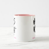 ミセス・ライト彼女の名前おもしろい ツートーンマグカップ (中央)