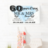 ミセス・ライト・おもしろい・ダイアモンド60結婚周年記念 横断幕 (インサイチュ)