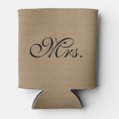 ミセス・リフェイクネン・バーラップ素朴なシックなイニシャルジュート 缶クーラー (正面)