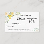 ミセス・レモンズ&キスズ・シャワー・ゲームのバラ数 プレイスカード (正面)