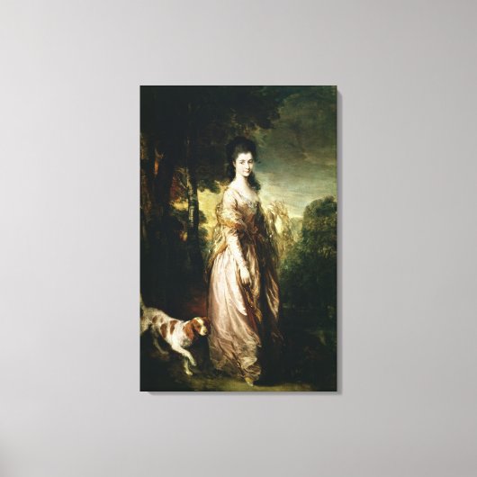 ミセス・ローンド・ストーンc.1775のポートレート キャンバスプリント (正面)