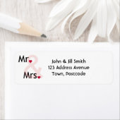 ミセス・住所 シールパーソナライズされた ラベル (インサイチュ)