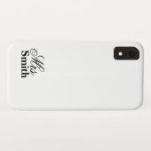 ミセス 名前入り ホワイト ブラック Case-Mate iPhoneケース (裏面(横))