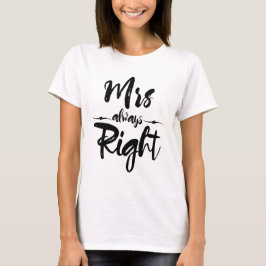 ミセス・常時たった今結婚しました・ユーモア Tシャツ