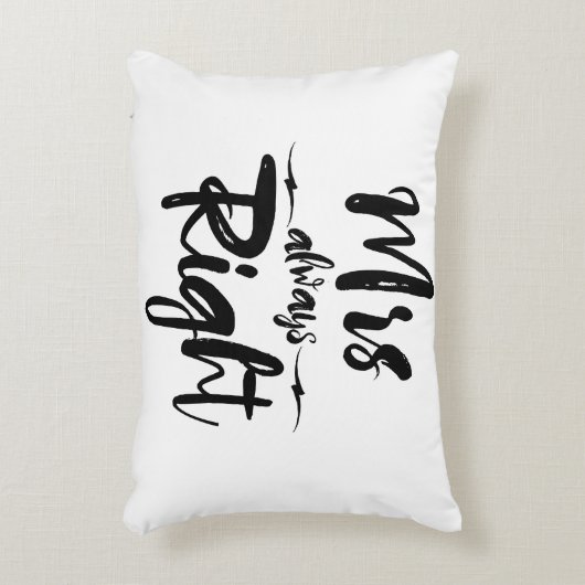 ミセス・常時タイポグラフィは白黒 アクセントクッション (正面(垂直))
