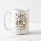 ミセス・常時右おもしろい50周年 コーヒーマグカップ (左)