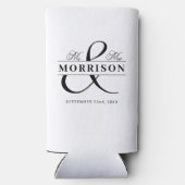 ミセス・白黒結婚式の引き出物 スリム缶クーラー (裏面)