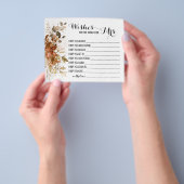 ミセス・秋の結婚式・シャワーを願う チラシ (手)