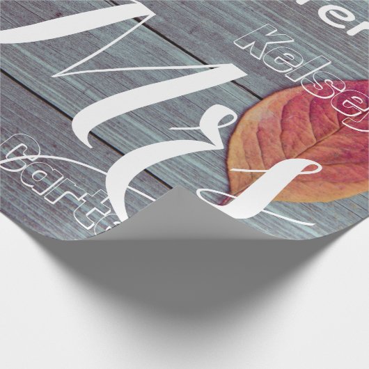 ミセス/結婚アニバーサリーパーソナライズされたズ ラッピングペーパー (角)