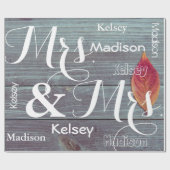 ミセス・結婚ミセス/周年記パーソナライズされた号 ラッピングペーパー (フラット)