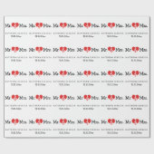 ミセス・赤いハート結婚 ラッピングペーパー (フラット)