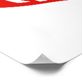 ミセス・赤と白ハート・シェイプ結婚ズ ポスター (角)