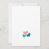 ミセス・赤と白ハート・シェイプ結婚ズ 招待状 (裏面)