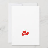 ミセス・赤と白ハート・シェイプ結婚ズ 招待状 (裏面)