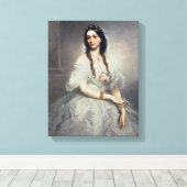 ミセス・C.W.ストウトンのポートレート(d.1907)、三角 キャンバスプリント (インサイチュ (ウッドフロア))