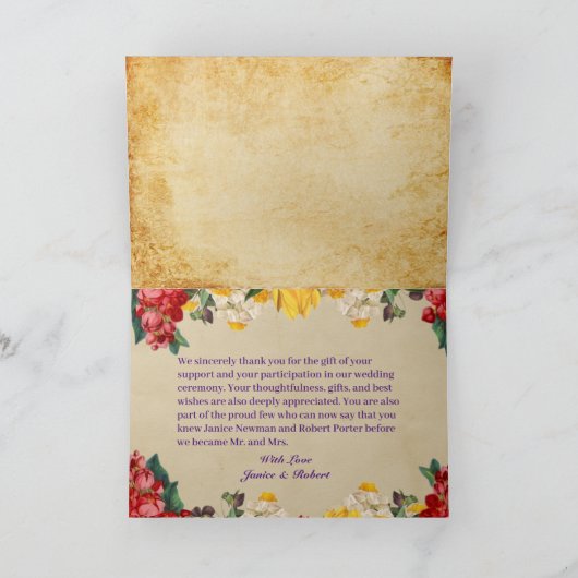 ミセス(&M) 招待状 (内部)