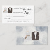 ミセスB&Gシャワーゲームカードのキス数 プレイスカード (正面/裏面)