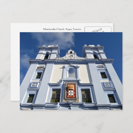 ミゼリコルディア教会:アングラ、テルセイラ、アゾレスP ポストカード (正面/裏面)