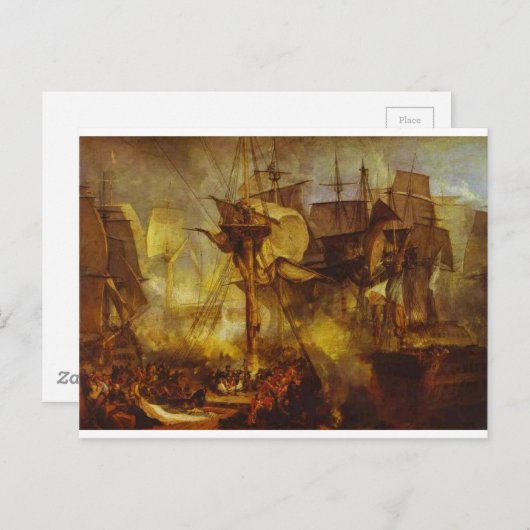 ミゼンから見たトラファルガーの戦い ポストカード (正面/裏面)