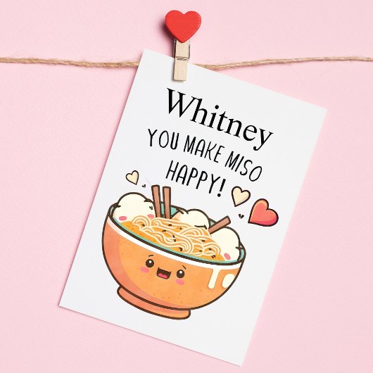 ミソが幸せにするラーメンバレンタイン シーズンカード