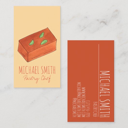 ミソアパックインディアンスイーツベーカリーパティシシェフフード 名刺 (正面/裏面)