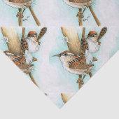 ミソサザイおよびネコヤナギ 薄葉紙 (詳細)