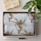 ミソサザイおよびネコヤナギ 薄葉紙 (ギフト)