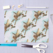 ミソサザイおよびネコヤナギ 薄葉紙 (クラフト)