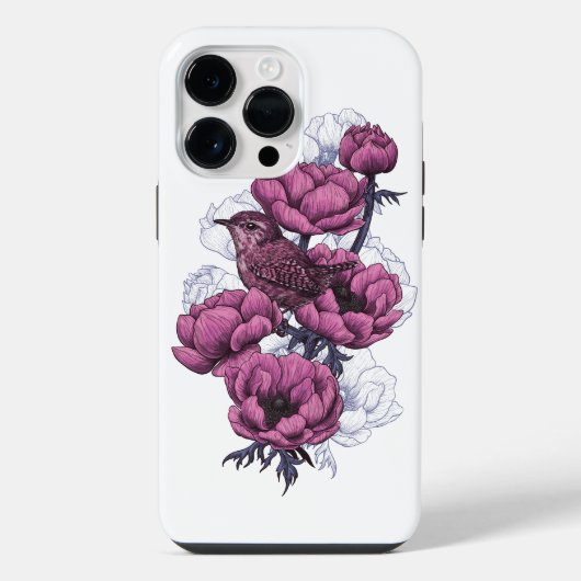 ミソサザイのブーケ iPhoneケース (裏面)