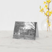 ミソサザイの建物のブランクのメッセージカード カード (黄色い花)