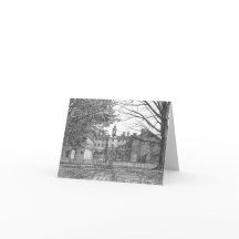 ミソサザイの建物のブランクのメッセージカード