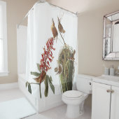 ミソサザイの鳥の野性生物のAudubonの花のシャワー・カーテン シャワーカーテン (インサイチュ)