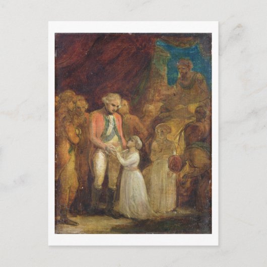 ミゾールのスルタン、ティプ・サヒブの二人の息子の引き渡し ポストカード (正面)