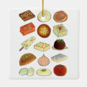 ミタイインディアンスイーツ菓子デザートIndia セラミックオーナメント (裏面)