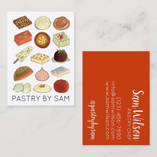 ミタイインディアンスイートショップ菓子パティシエ 名刺 (正面/裏面)