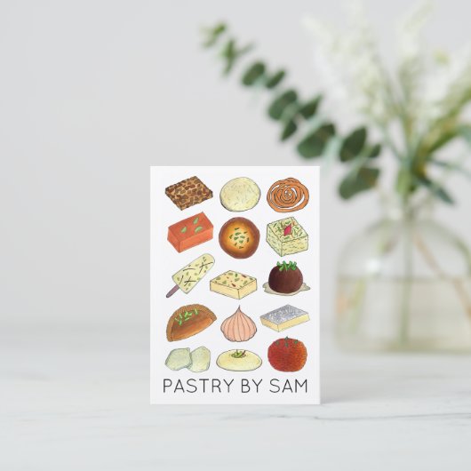 ミタイインディアンスイートショップ菓子パティシエ 名刺 (スタンド正面)